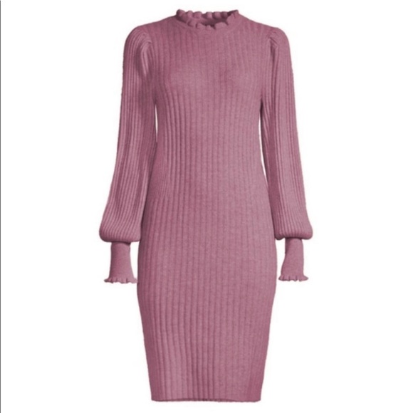Ellie Tahari Cashmere Balloon Sleeve Sweater Dress Size S New w/Tag - Picture 2 of 15